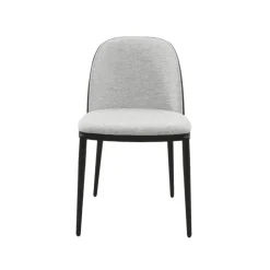 Chaise De Salle à Manger*SimoneChaise bimatière en tissu dossier bois avec pieds en métal