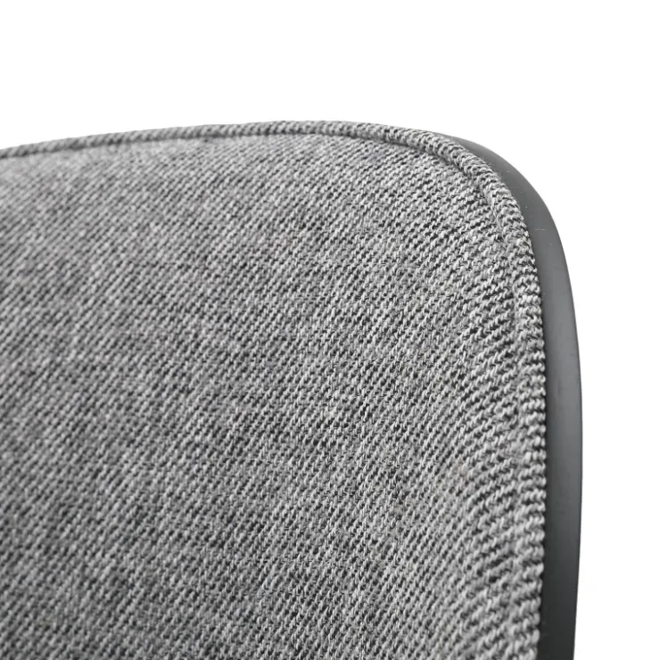Chaise De Salle à Manger*SimoneChaise bimatière en tissu dossier bois avec pieds en métal