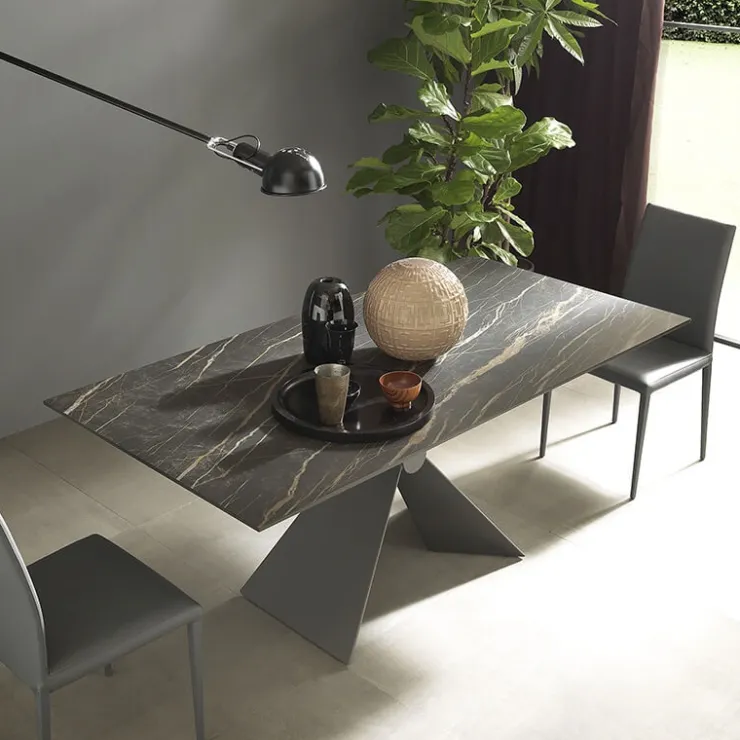 Altacom Table De Salle à Manger*Sintesi Table design italienne en céramique avec pied central