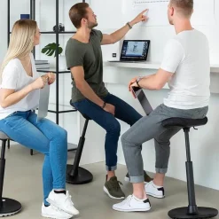 Top Star Tabouret Snack (assise +/- 65 Cm)|Tabouret De Bar (assise +/- 80 Cm)*Sitness H1 Tabouret assis debout ergonomique réglable en hauteur