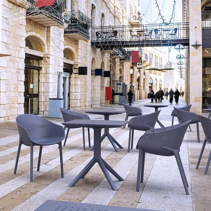 Table De Jardin*Sky Petite table de jardin carrée en résine
