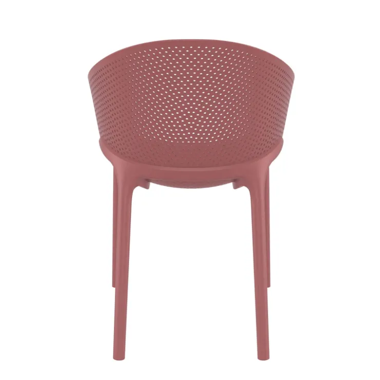 Chaise De Cuisine|Chaise De Salle à Manger*Sky Pro Fauteuil moderne empilable avec coque microperforée en polypropylène