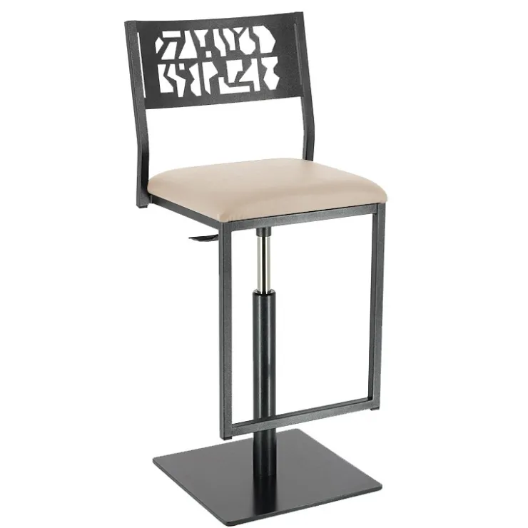 Carrier Tabouret Snack (assise +/- 65 Cm)|Tabouret De Bar (assise +/- 80 Cm)*Slide ® Tabouret pivotant et réglable en hauteur style industriel