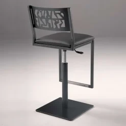 Carrier Tabouret Snack (assise +/- 65 Cm)|Tabouret De Bar (assise +/- 80 Cm)*Slide ® Tabouret pivotant et réglable en hauteur style industriel