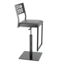 Carrier Tabouret Snack (assise +/- 65 Cm)|Tabouret De Bar (assise +/- 80 Cm)*Slide ® Tabouret pivotant et réglable en hauteur style industriel