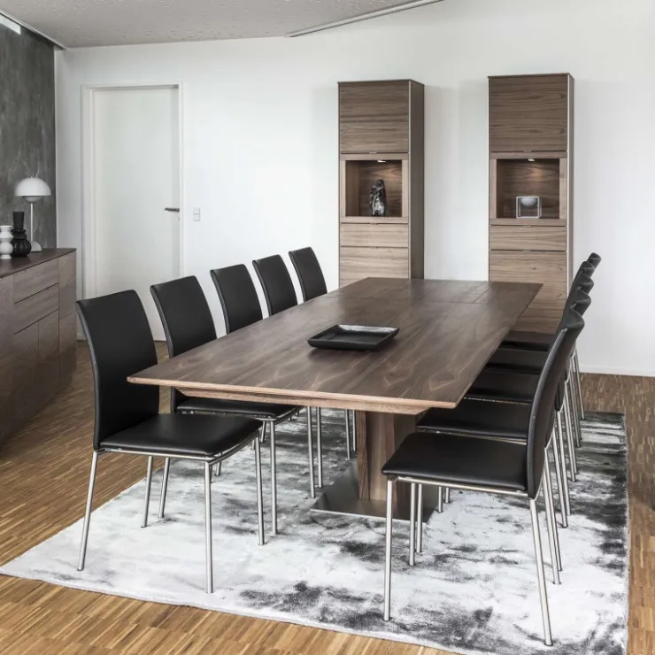 Skovby Table De Salle à Manger*SM39 Table en bois moderne extensible avec pied central