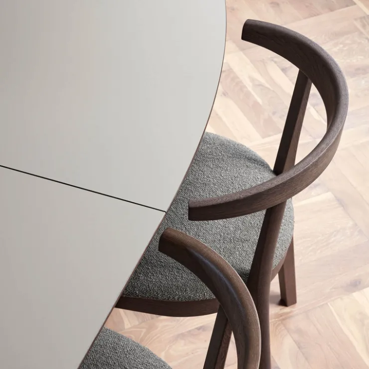 Skovby Table De Salle à Manger*SM78 Table ovale extensible en Fenix et pieds en bois