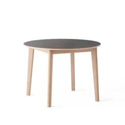 Skovby Table De Salle à Manger*SM120 Table ronde extensible en bois avec plateau stratifié noir fabrication danoise