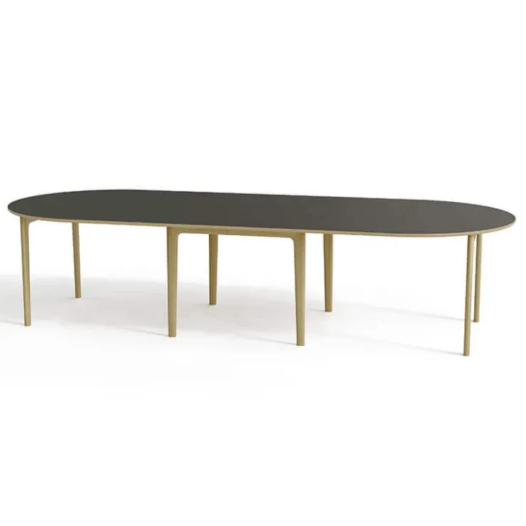 Skovby Table De Salle à Manger*SM112 Table ronde extensible en stratifié et pieds bois conçue au Danemark