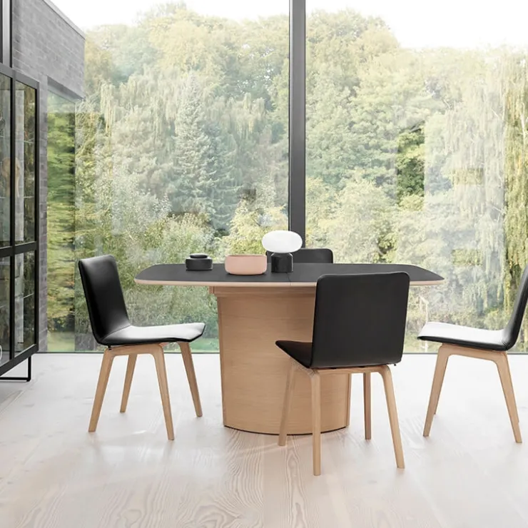 Skovby Table De Salle à Manger*SM116/SM117 Table scandinave pied central extensible en stratifié fabriquée au Danemark