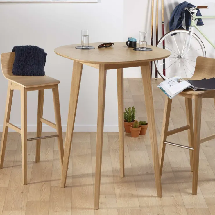Dasras Table De Cuisine*Snack Table de bar style scandinave en bois massif