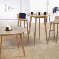 Dasras Table De Cuisine*Snack Table de bar style scandinave en bois massif