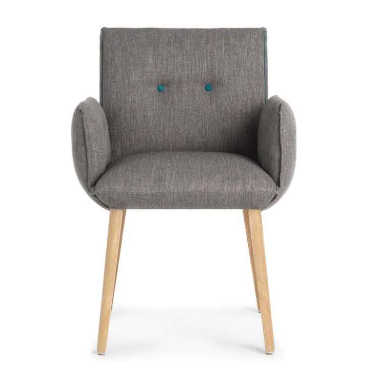 Mobitec Chaise De Salle à Manger|Chaise Salon*Soda ® Fauteuil cocooning en tissu avec boutons décoratifs