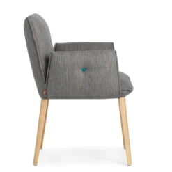 Mobitec Chaise De Salle à Manger|Chaise Salon*Soda ® Fauteuil cocooning en tissu avec boutons décoratifs