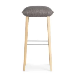 Mobitec Tabouret De Bar (assise +/- 80 Cm)*Soda ® Tabouret de bar rembourré sans dossier en tissu et pieds bois