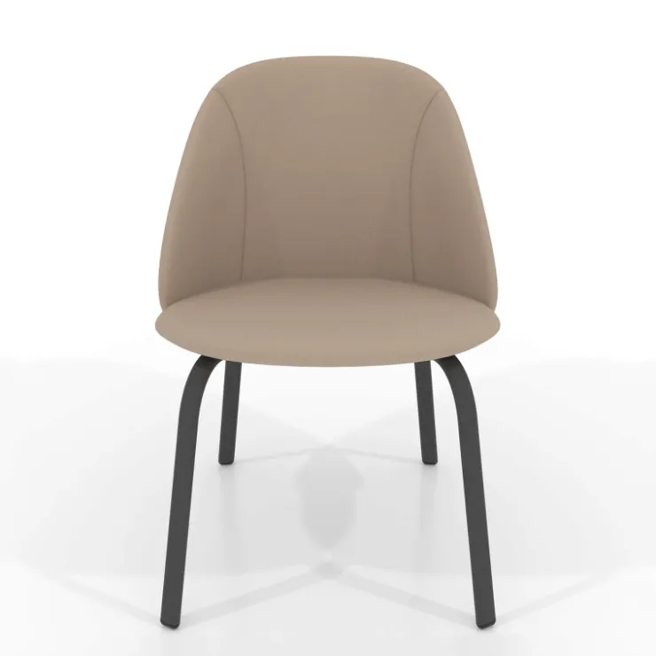 Perfecta Chaise De Cuisine|Chaise De Salle à Manger*Sofia Chaise basse cosy en simili avec pieds en métal