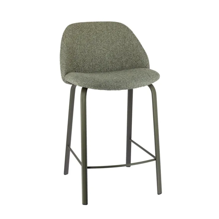 Perfecta Tabouret Snack (assise +/- 65 Cm)|Tabouret De Bar (assise +/- 80 Cm)*Sofia Tabouret snack confortable en tissu avec pieds en métal