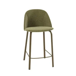 Perfecta Tabouret Snack (assise +/- 65 Cm)|Tabouret De Bar (assise +/- 80 Cm)*Sofia Tabouret snack confortable en tissu avec pieds en métal