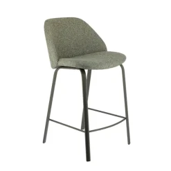 Perfecta Tabouret Snack (assise +/- 65 Cm)|Tabouret De Bar (assise +/- 80 Cm)*Sofia Tabouret snack confortable en tissu avec pieds en métal