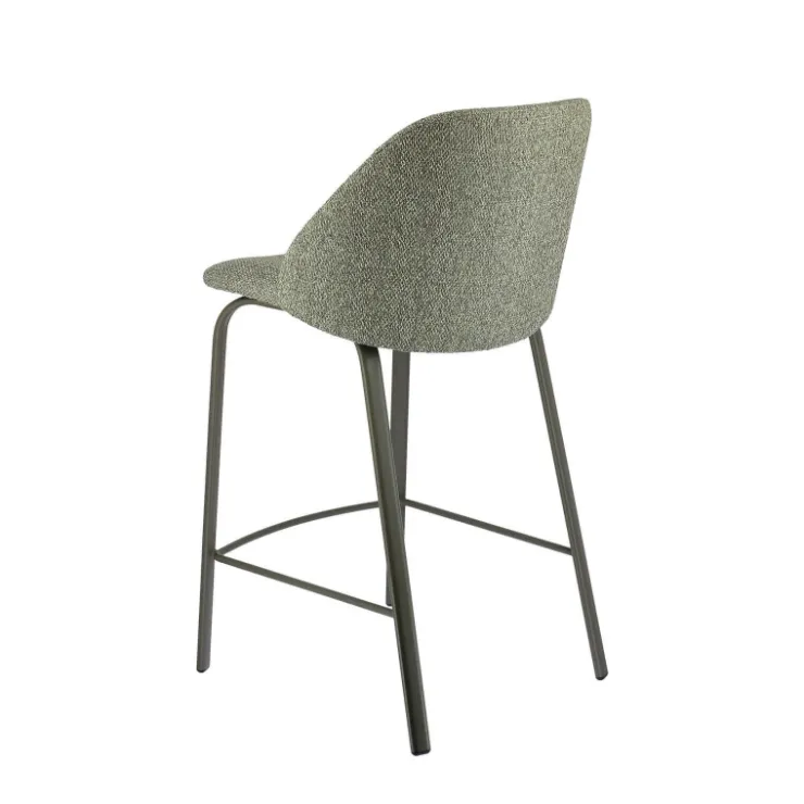 Perfecta Tabouret Snack (assise +/- 65 Cm)|Tabouret De Bar (assise +/- 80 Cm)*Sofia Tabouret snack confortable en tissu avec pieds en métal