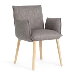 Mobitec Chaise De Salle à Manger|Chaise Salon*Soft ® Fauteuil cocooning en tissu avec pieds en bois massif