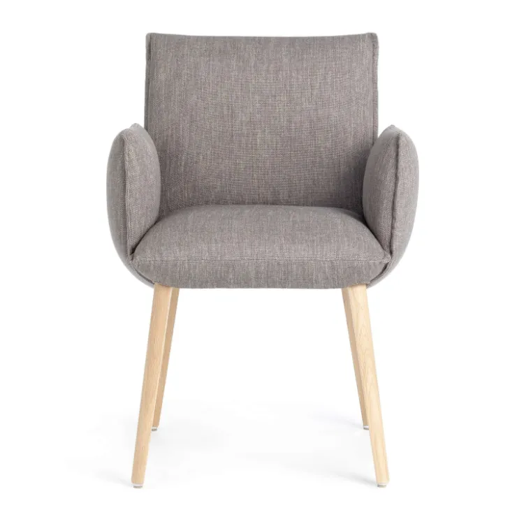 Mobitec Chaise De Salle à Manger|Chaise Salon*Soft ® Fauteuil cocooning en tissu avec pieds en bois massif