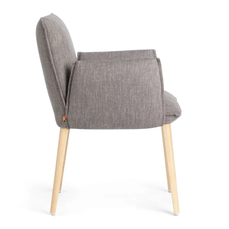 Mobitec Chaise De Salle à Manger|Chaise Salon*Soft ® Fauteuil cocooning en tissu avec pieds en bois massif
