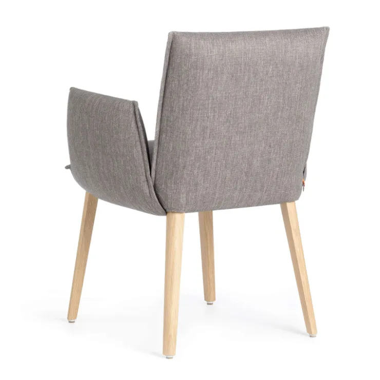 Mobitec Chaise De Salle à Manger|Chaise Salon*Soft ® Fauteuil cocooning en tissu avec pieds en bois massif