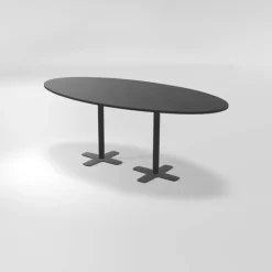 Perfecta Table De Cuisine*Spinner 2 Table hauteur 90 cm ovale en stratifié avec deux pieds