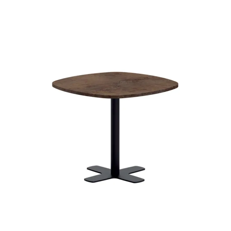 Perfecta Table De Cuisine|Table Pour Petit Espace*Spinner Table de cuisine carrée bords arrondis en stratifié avec pied central