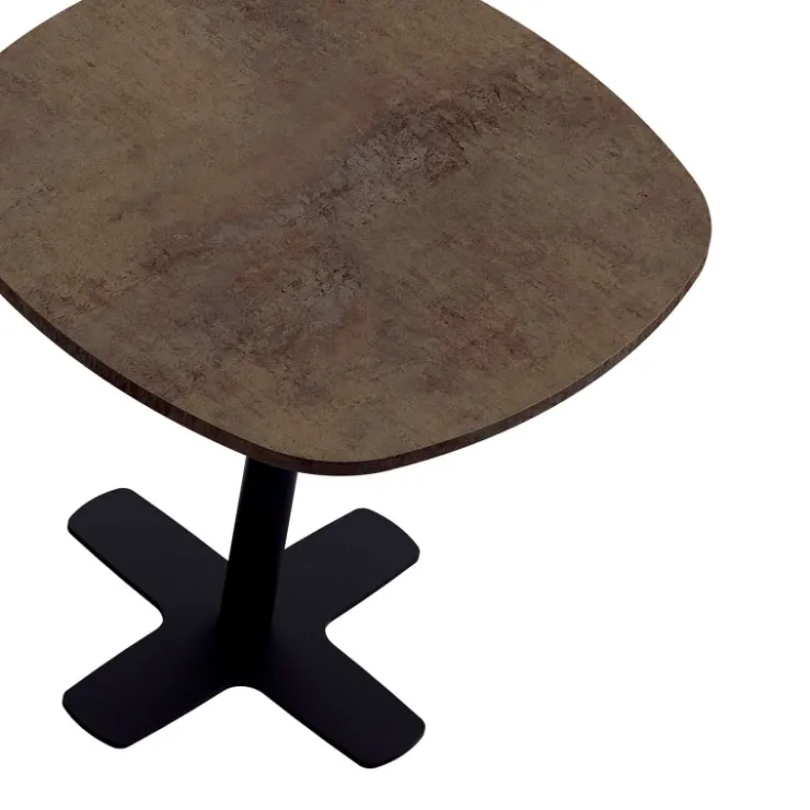 Perfecta Table De Cuisine|Table Pour Petit Espace*Spinner Table de cuisine carrée bords arrondis en stratifié avec pied central
