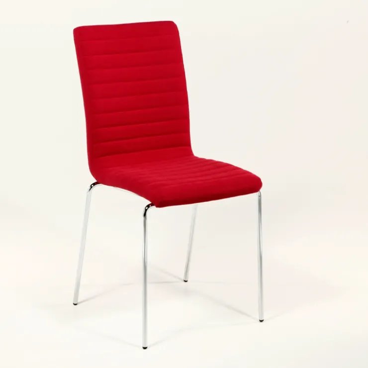 Midj Chaise De Salle à Manger*Star ® Chaise moderne empilable en tissu et métal