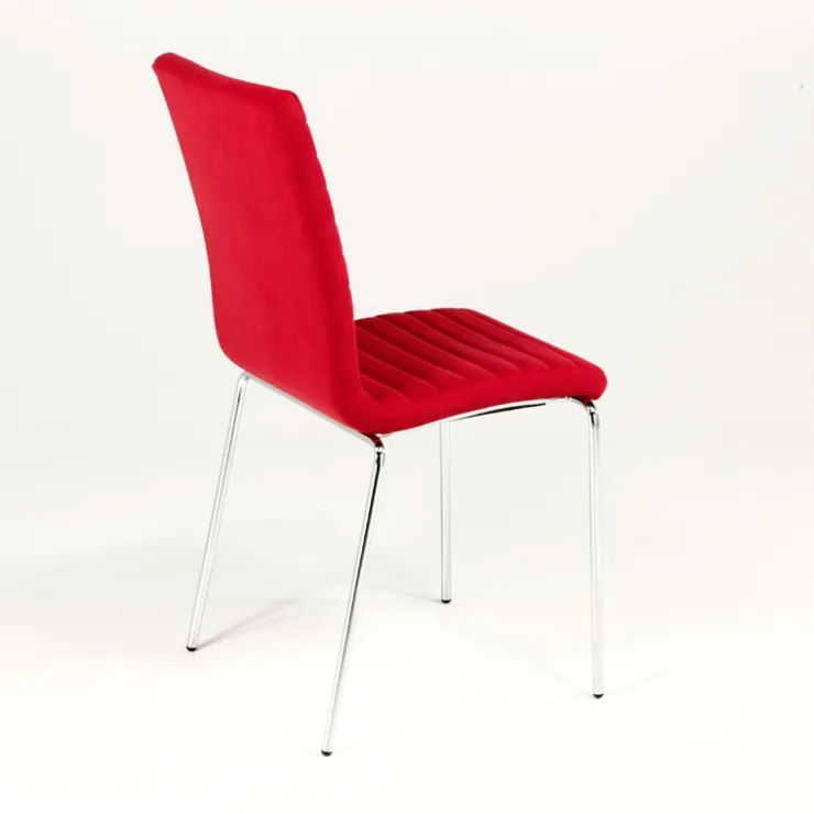 Midj Chaise De Salle à Manger*Star ® Chaise moderne empilable en tissu et métal