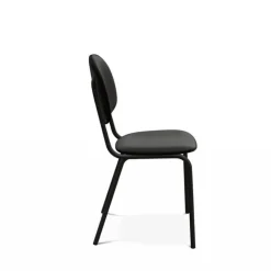 Perfecta Chaise De Salle à Manger*STR5 Chaise contemporaine en métal et en tissu fabriquée en Belgique