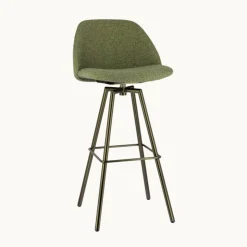Perfecta Tabouret De Bar (assise +/- 80 Cm)*Swiftie Tabouret de bar pivotant en tissu et pieds métal