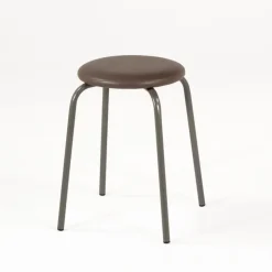Perfecta Tabouret Bas (assise +/- 45 Cm)*TabRond Tabouret bas empilable en métal et simili