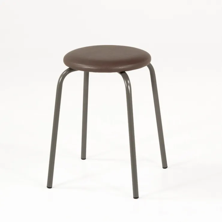 Perfecta Tabouret Bas (assise +/- 45 Cm)*TabRond Tabouret bas empilable en métal et simili