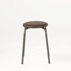 Perfecta Tabouret Bas (assise +/- 45 Cm)*TabRond Tabouret bas empilable en métal et simili