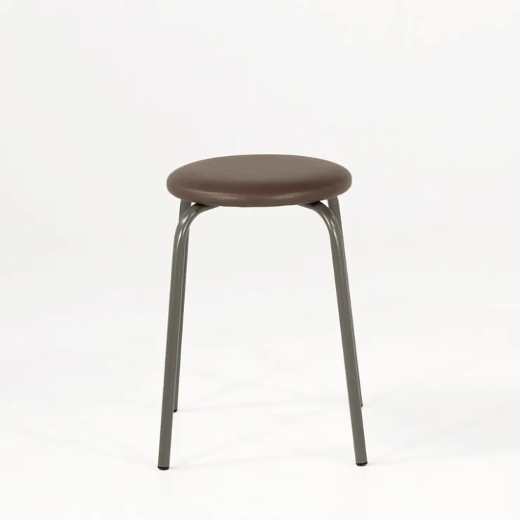Perfecta Tabouret Bas (assise +/- 45 Cm)*TabRond Tabouret bas empilable en métal et simili