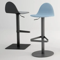 Cancio Tabouret Snack (assise +/- 65 Cm)|Tabouret De Bar (assise +/- 80 Cm)*Tabu Tabouret réglable design en synthétique et métal