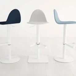 Cancio Tabouret Snack (assise +/- 65 Cm)|Tabouret De Bar (assise +/- 80 Cm)*Tabu Tabouret réglable design en synthétique et métal