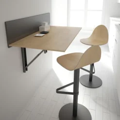 Cancio Tabouret Snack (assise +/- 65 Cm)|Tabouret De Bar (assise +/- 80 Cm)*Tabu Tabouret réglable et pivotant design en bois