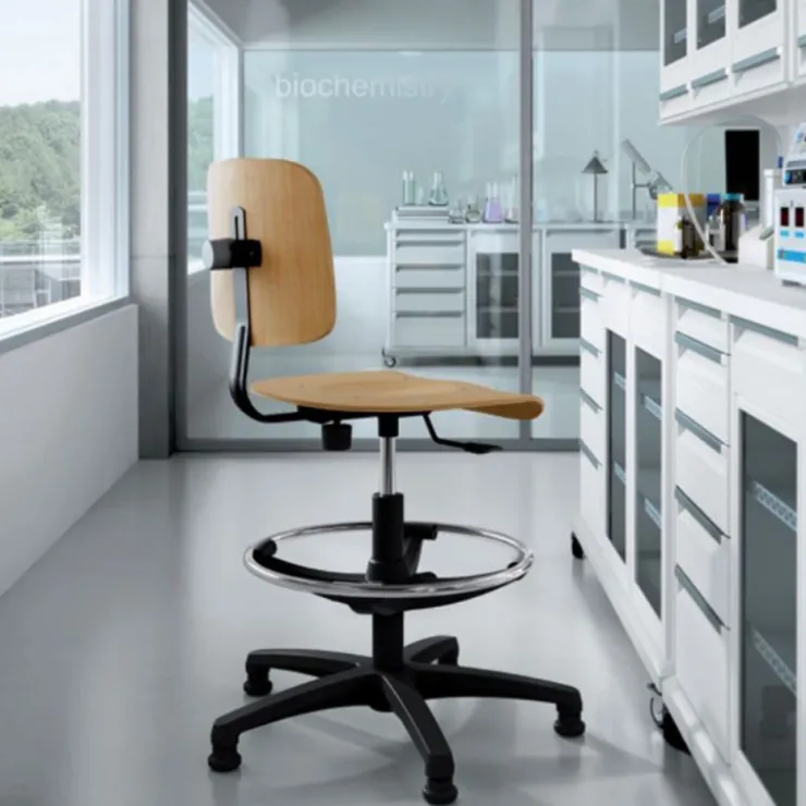 Sokoa Chaise De Bureau*Tecnik Chaise d'atelier réglable en bois