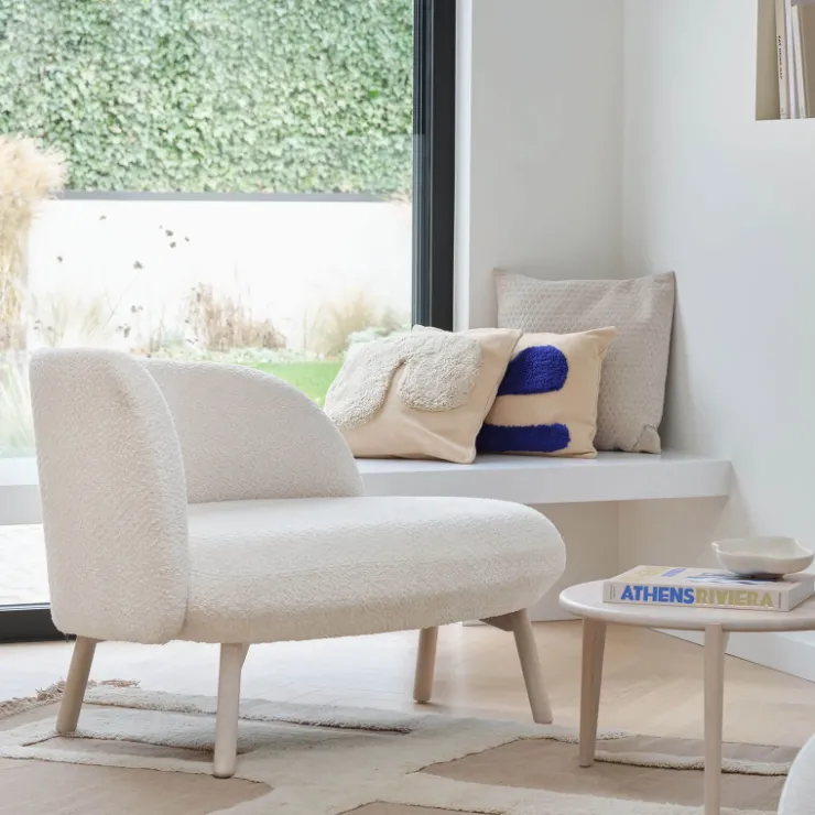 Mobitec Chaise Salon|Chaise Pour Chambre*Thalia ® Banquette cosy en tissu avec pieds en bois