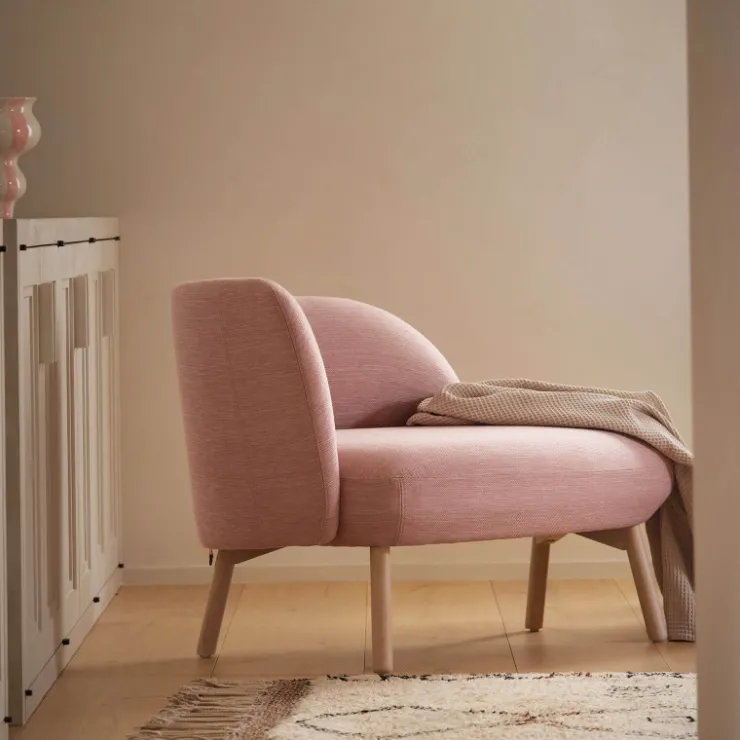 Mobitec Chaise Salon|Chaise Pour Chambre*Thalia ® Banquette cosy en tissu avec pieds en bois