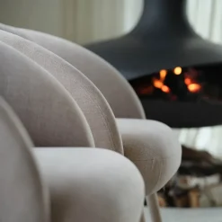 Mobitec Chaise De Salle à Manger|Chaise Salon*Thalia ® Fauteuil confortable en tissu avec pieds en bois