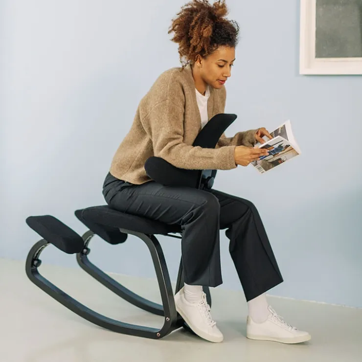 Varier Chaise Pour Chambre|Chaise De Bureau*ThatSit ® Chaise de bureau ergonomique à bascule en tissu et bois