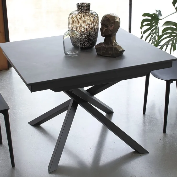 Altacom Table De Salle à Manger|Table Pour Petit Espace*Tokyo Petite table carrée design extensible avec piètement central mikado