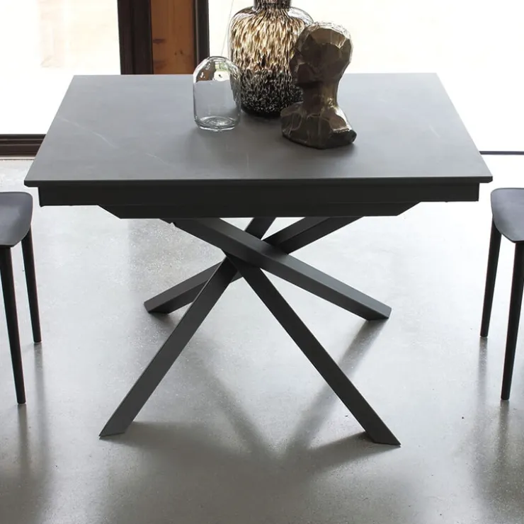 Altacom Table De Salle à Manger|Table Pour Petit Espace*Tokyo Petite table carrée design extensible avec piètement central mikado
