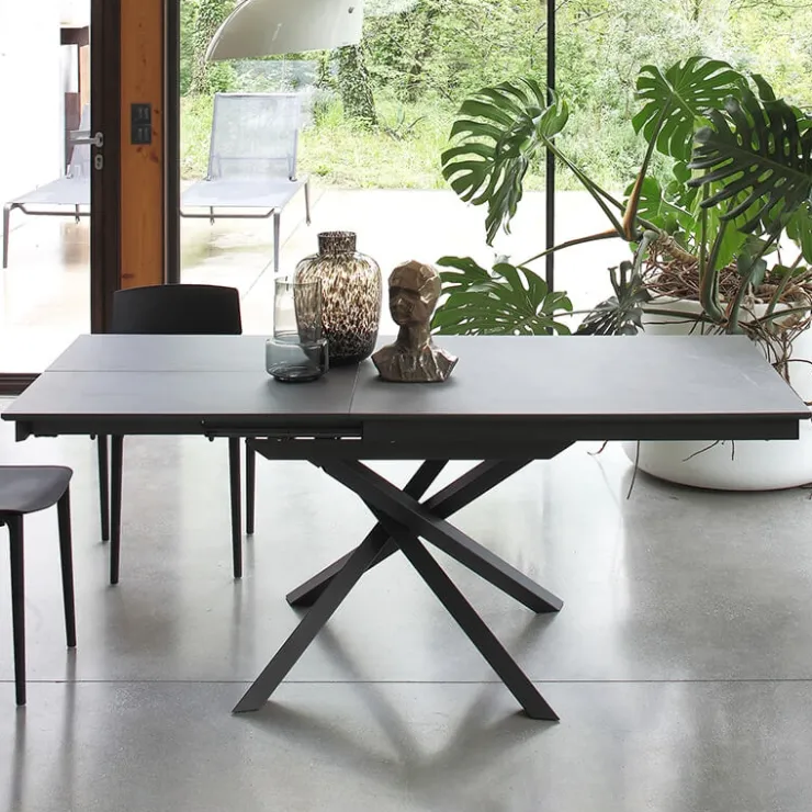 Altacom Table De Salle à Manger|Table Pour Petit Espace*Tokyo Petite table carrée design extensible avec piètement central mikado